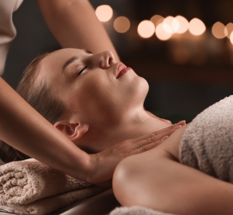 Massage appointment in progress